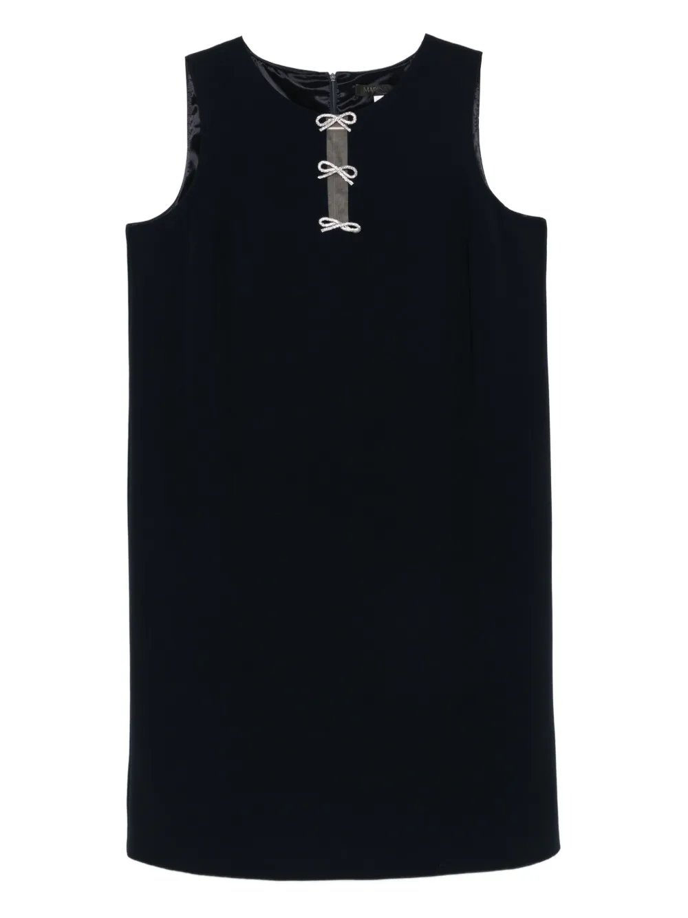 bow-detail sleeveless mini dress