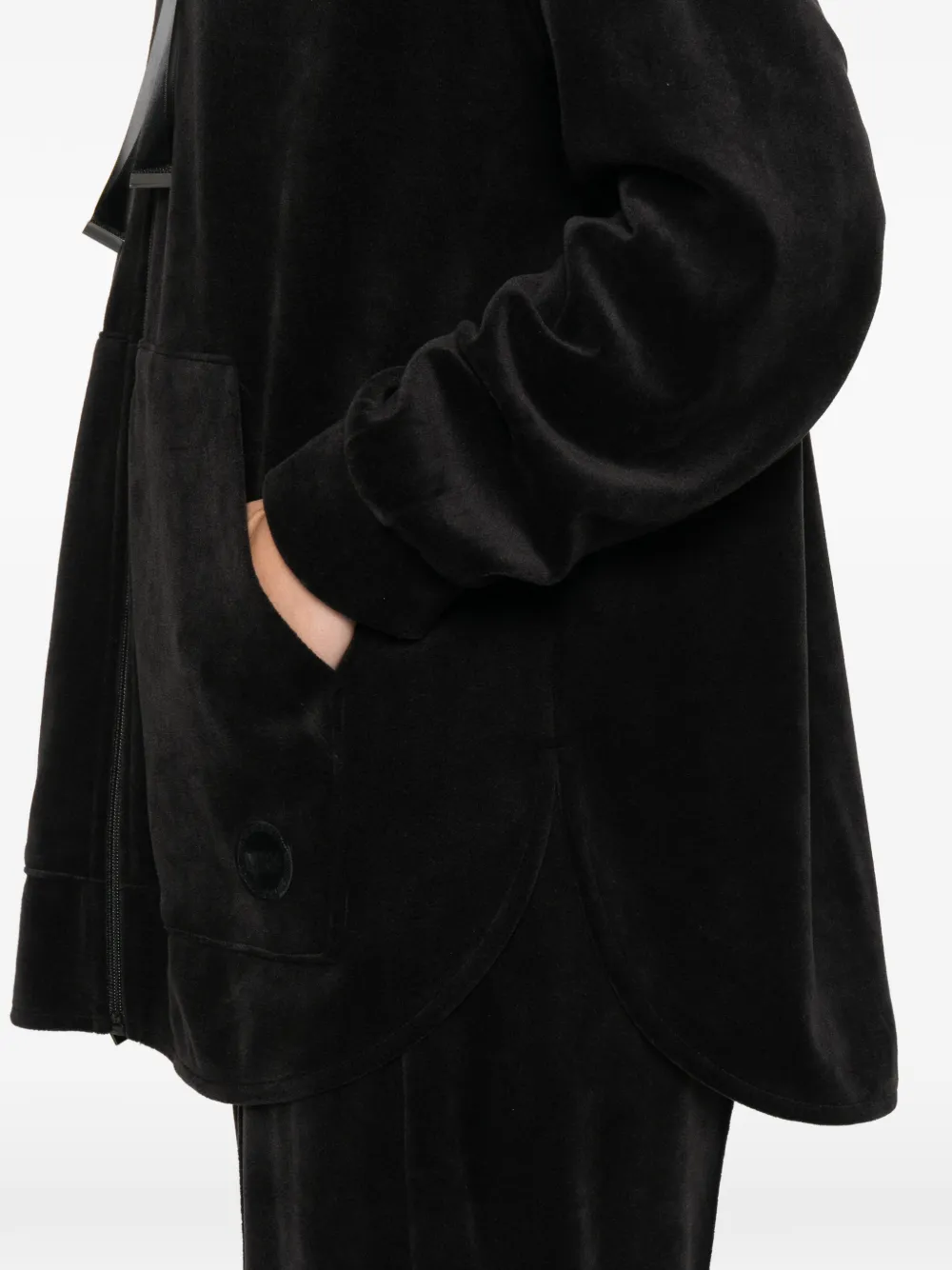 Marina Rinaldi Giano Zip-fastening Hoodie In Black