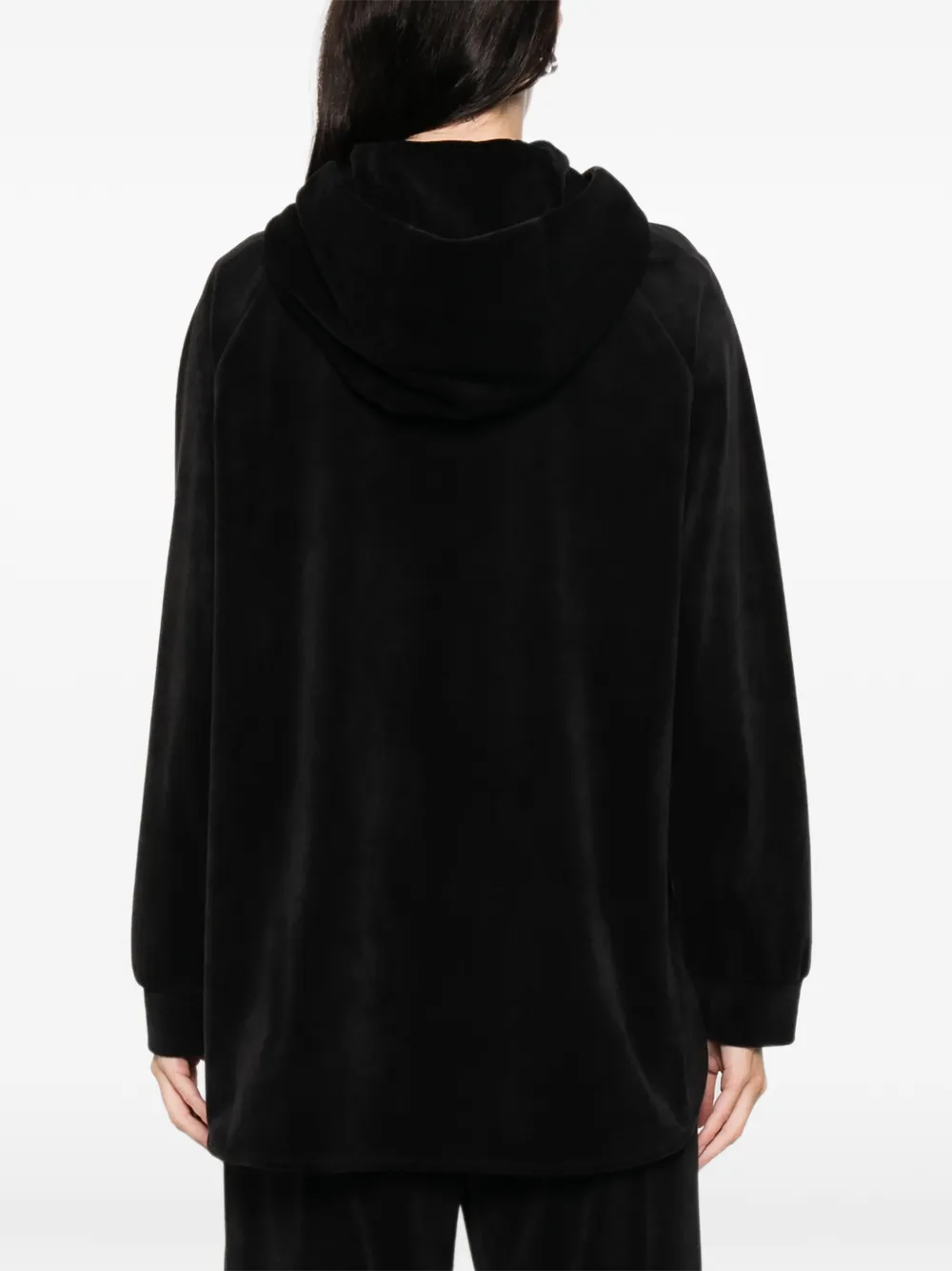 Marina Rinaldi Giano Zip-fastening Hoodie In Black