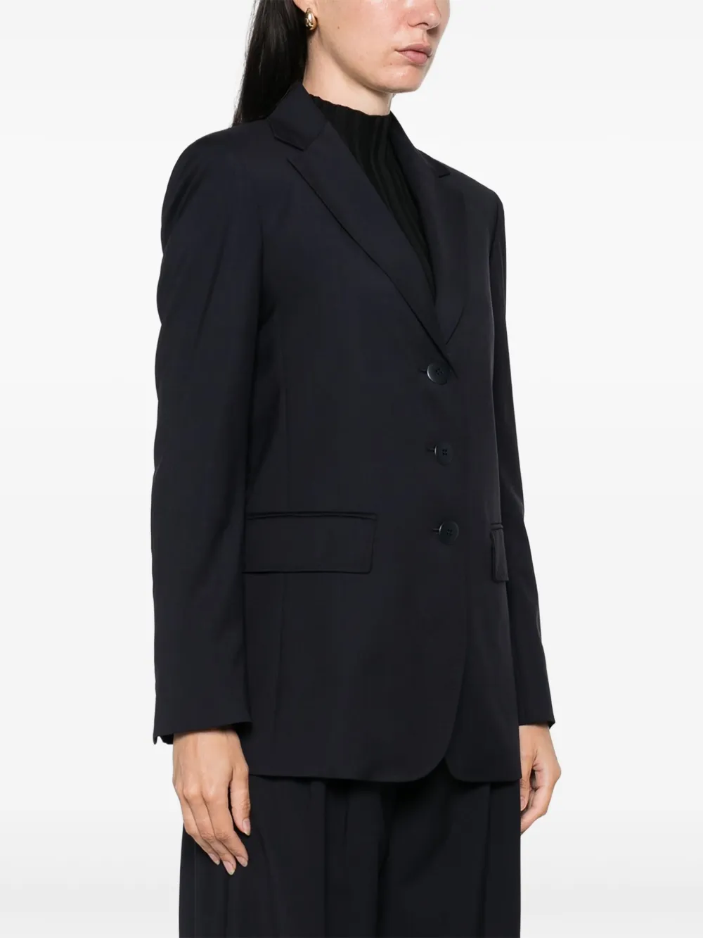 Three-Button Long-Sleeved Blazer