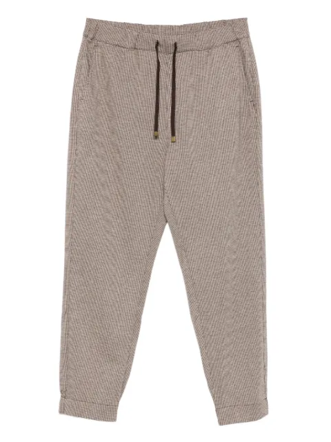 Marina Rinaldi Condor houndstooth-pattern track pants