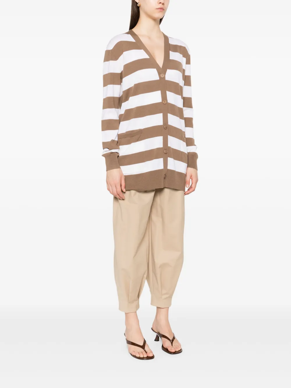Max Mara Gestreept vest Bruin