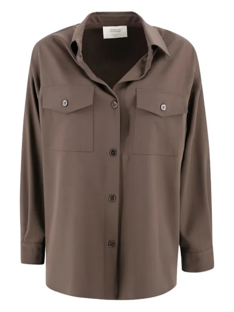 Weekend Max Mara double-pocket virgin-wool shirt