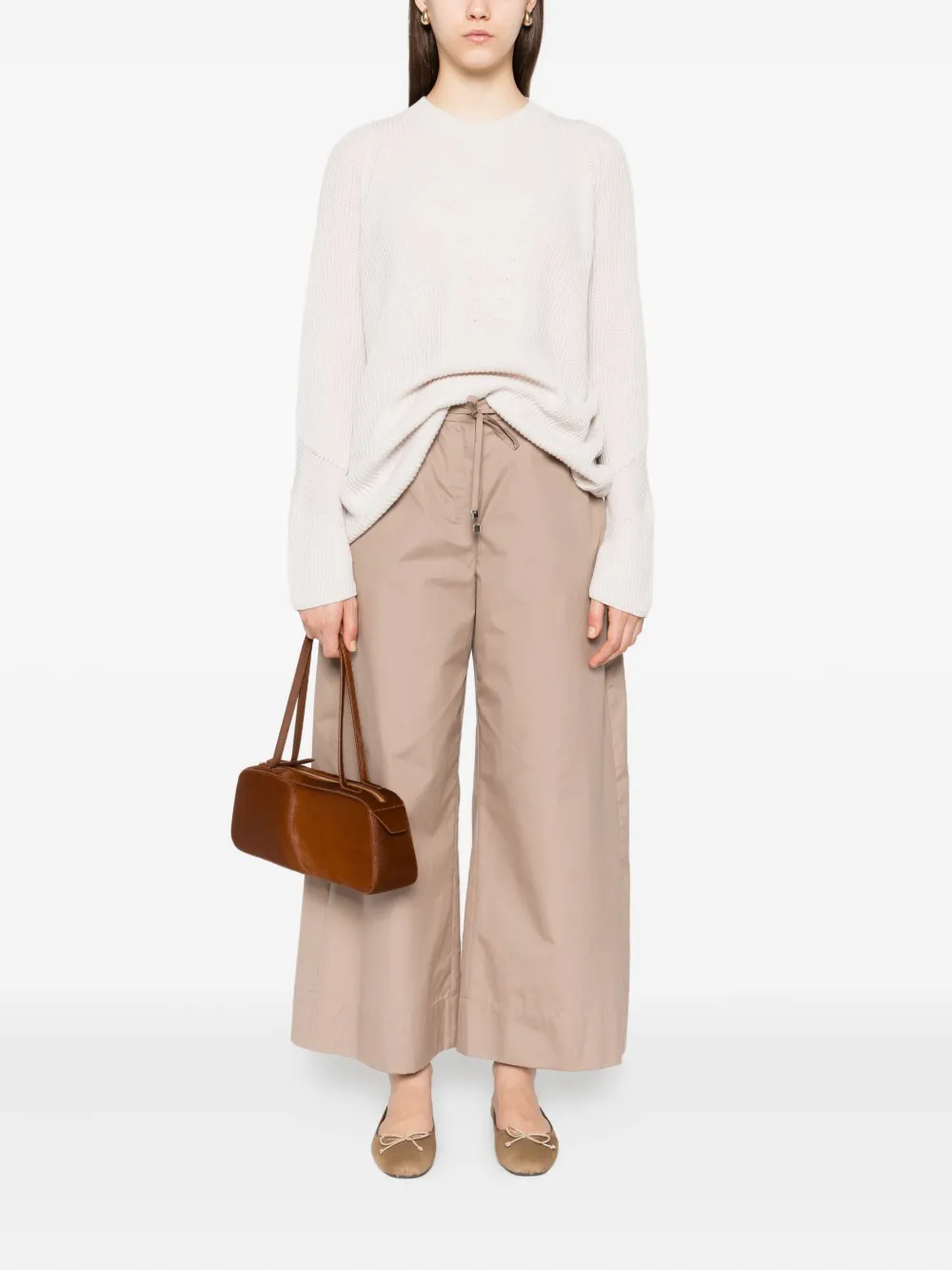 'S Max Mara Trui met geribbeld detail Beige