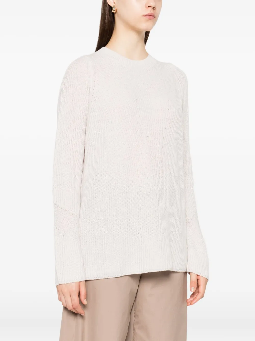'S Max Mara Trui met geribbeld detail Beige
