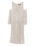 Marina Rinaldi sequin-embellished midi dress - Neutrals