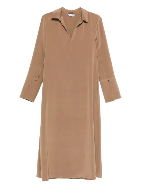 Max Mara button-cuff silk dress