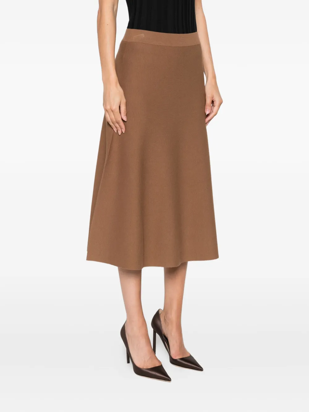 Max Mara Flared gebreiden rok Bruin