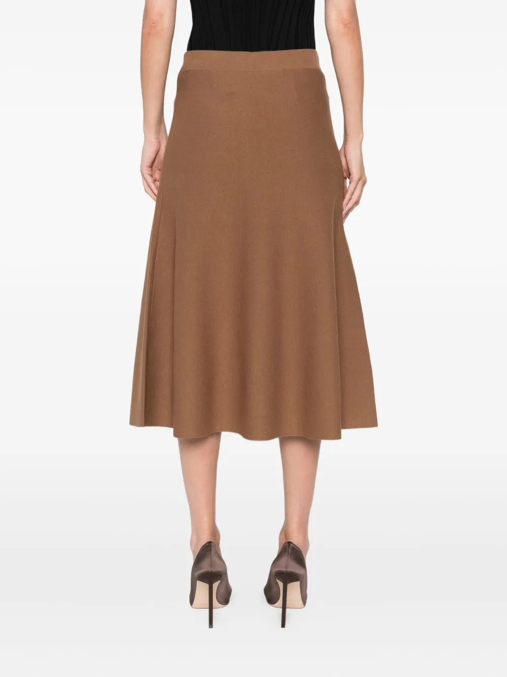 Max Mara Flared gebreiden rok Bruin