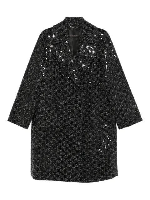 Marina Rinaldi sequin-embellished wool-blend coat