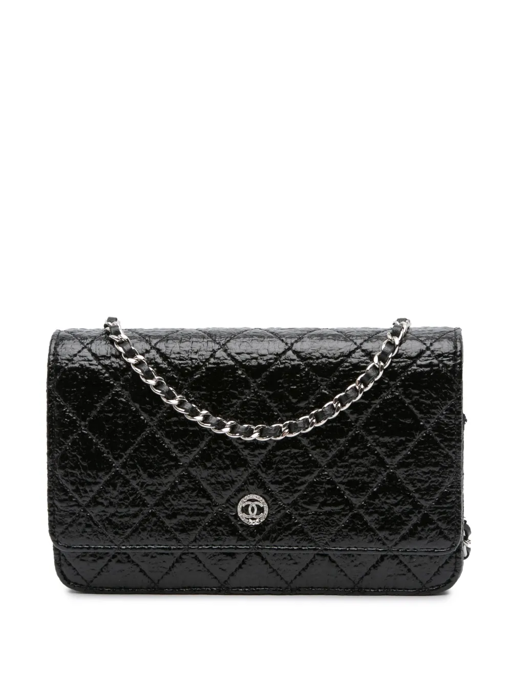 CHANEL Pre-Owned 2012-2013 ココマーク マトラッセ パテント ウォレット オン チェーン ショルダーバッグ - CHANEL Pre-Owned 2012-2013 ココマーク マトラッセ パテント ウォレット オン チェーン ショルダーバッグ -