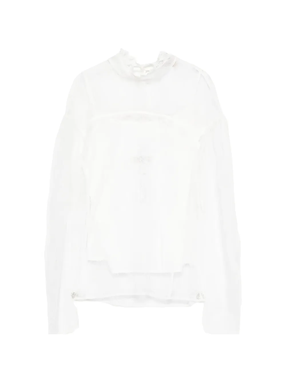 TWINSET lace ruffled knitwear - Nero