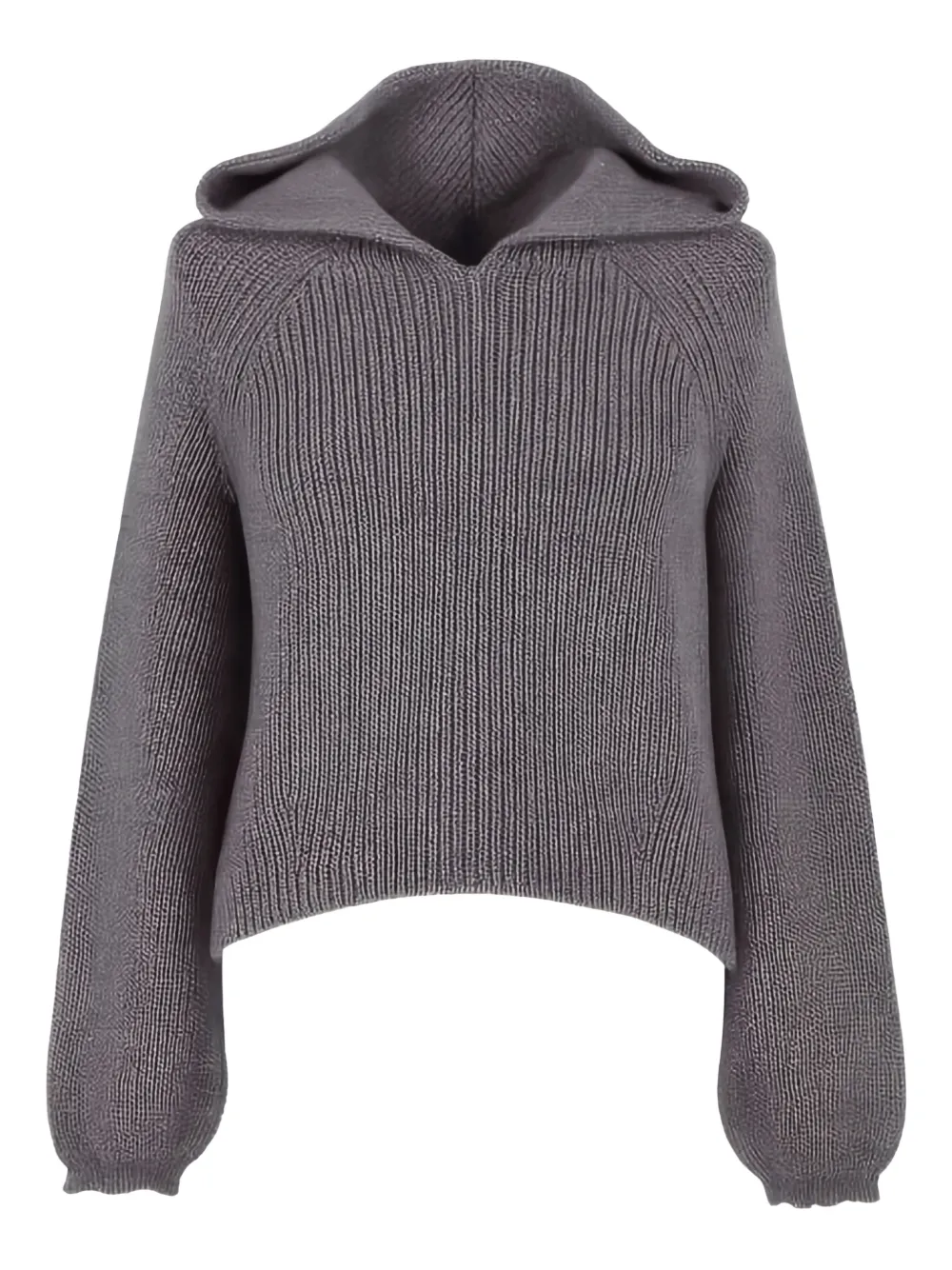 Twinset Hooded Knitwear In Gray