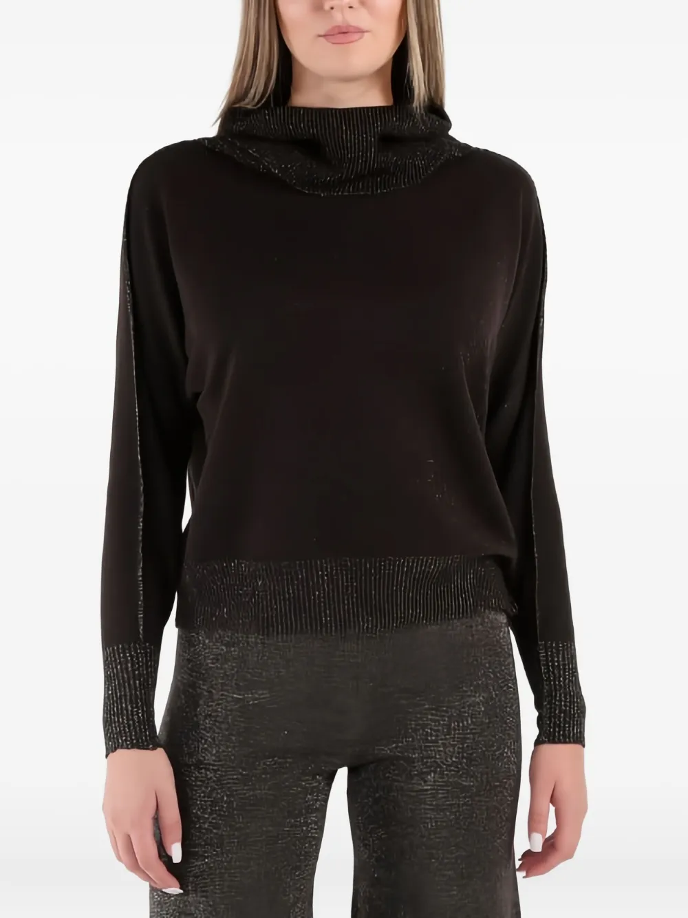 D.Exterior roll-neck sweater | Black | Image 1