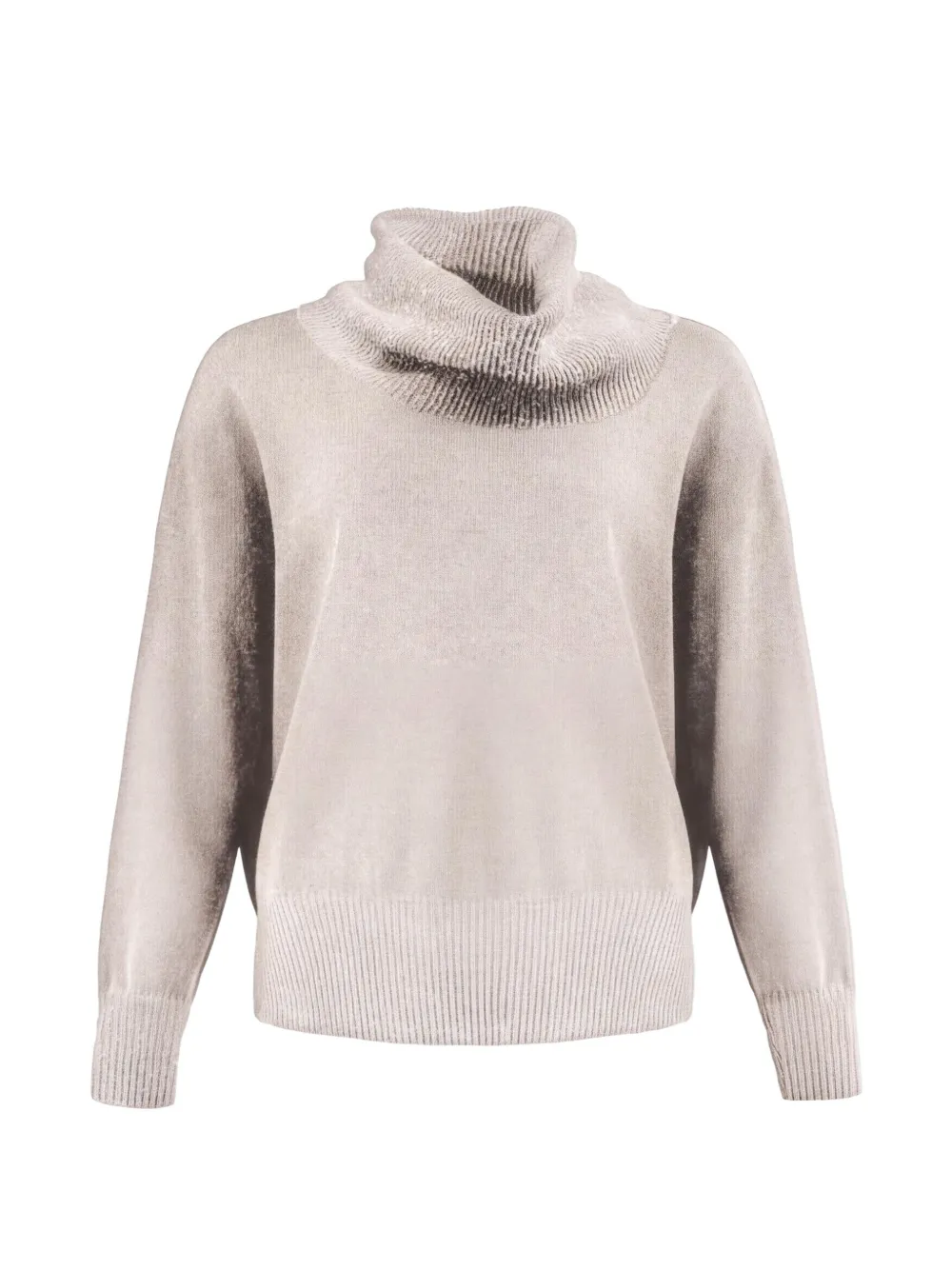 D.Exterior Trui met geribbelde afwerking en lange mouwen Beige