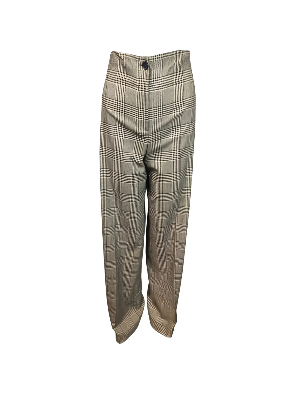 D.Exterior checked trousers - Braun