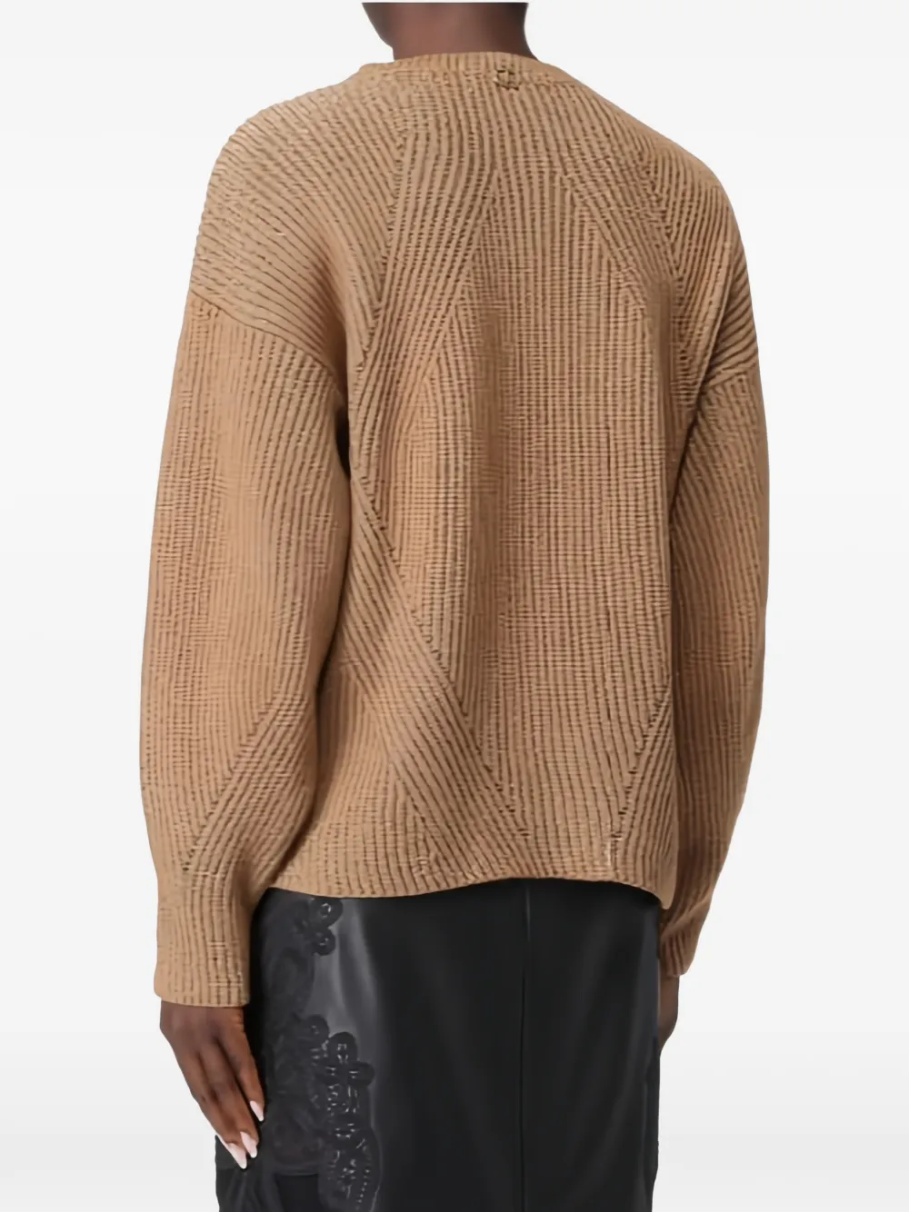 Twinset Ribbed Sweater In Neutral