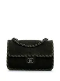 CHANEL Pre-Owned 2013-2014 Quilted Wool Felt Whipstitch Fancy Flap shoulder bag - Green