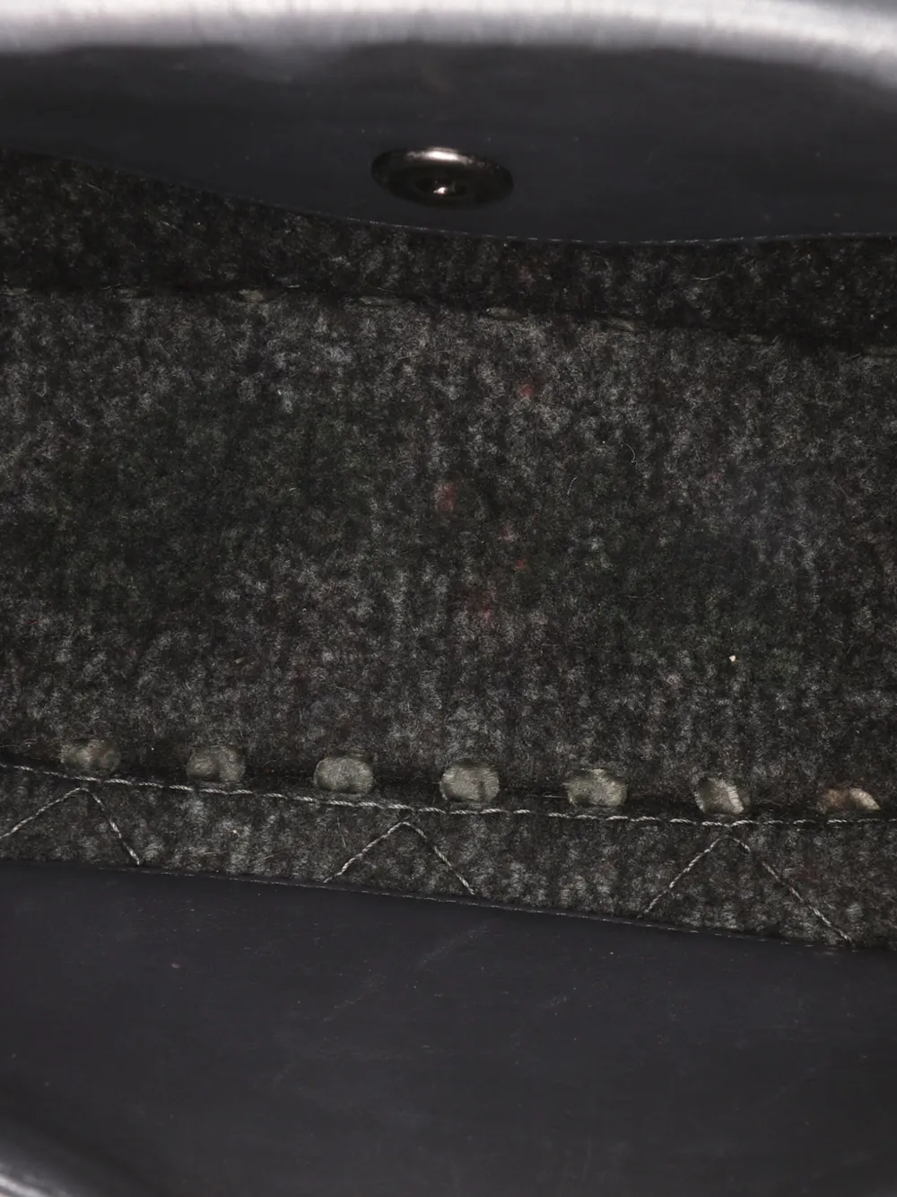 Pre-owned Chanel 2013-2014 Quilted Wool Felt Whipstitch Fancy Flap Shoulder Bag