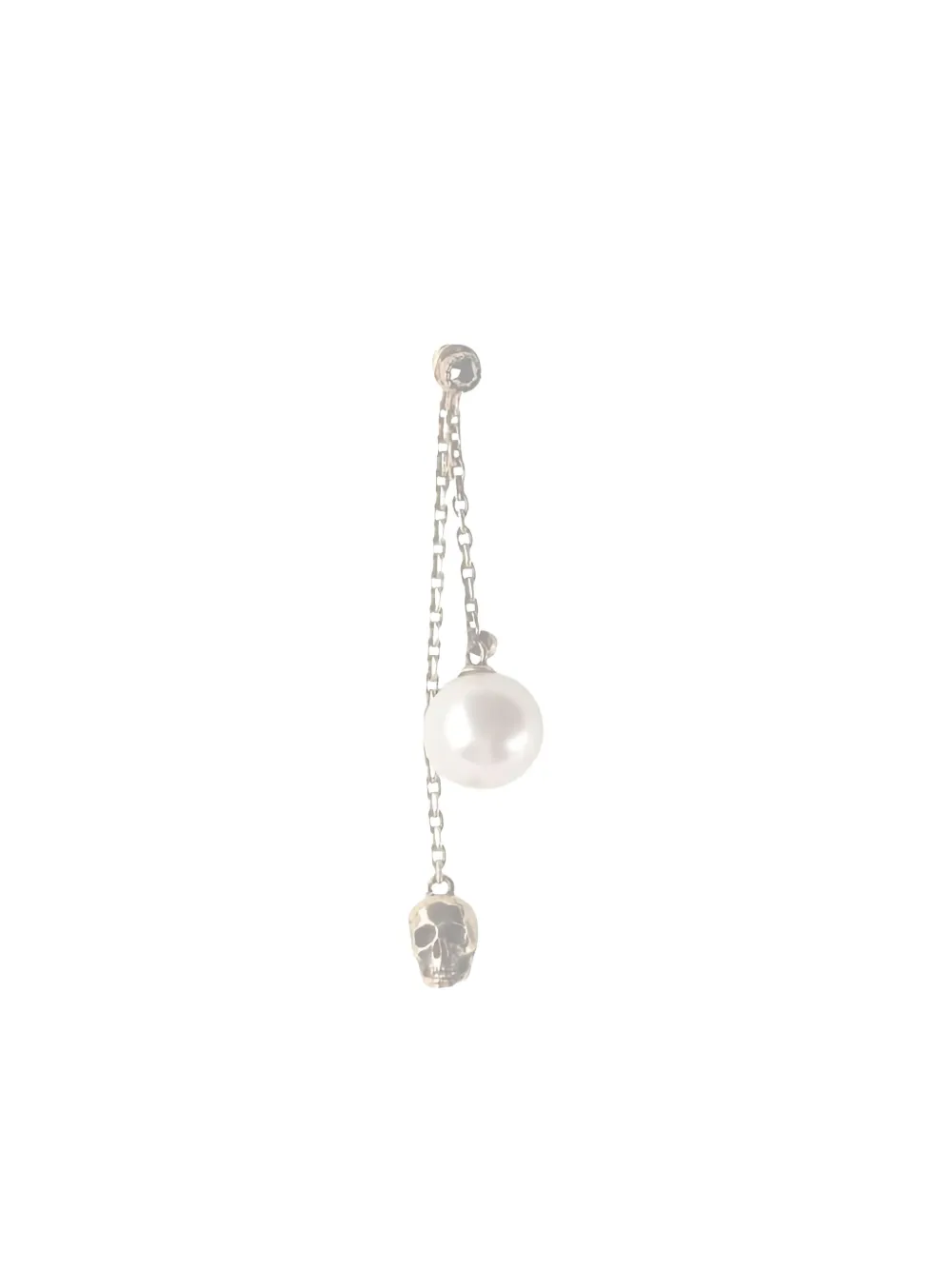 Alexander McQueen Oorbellen met doodskop - Wit