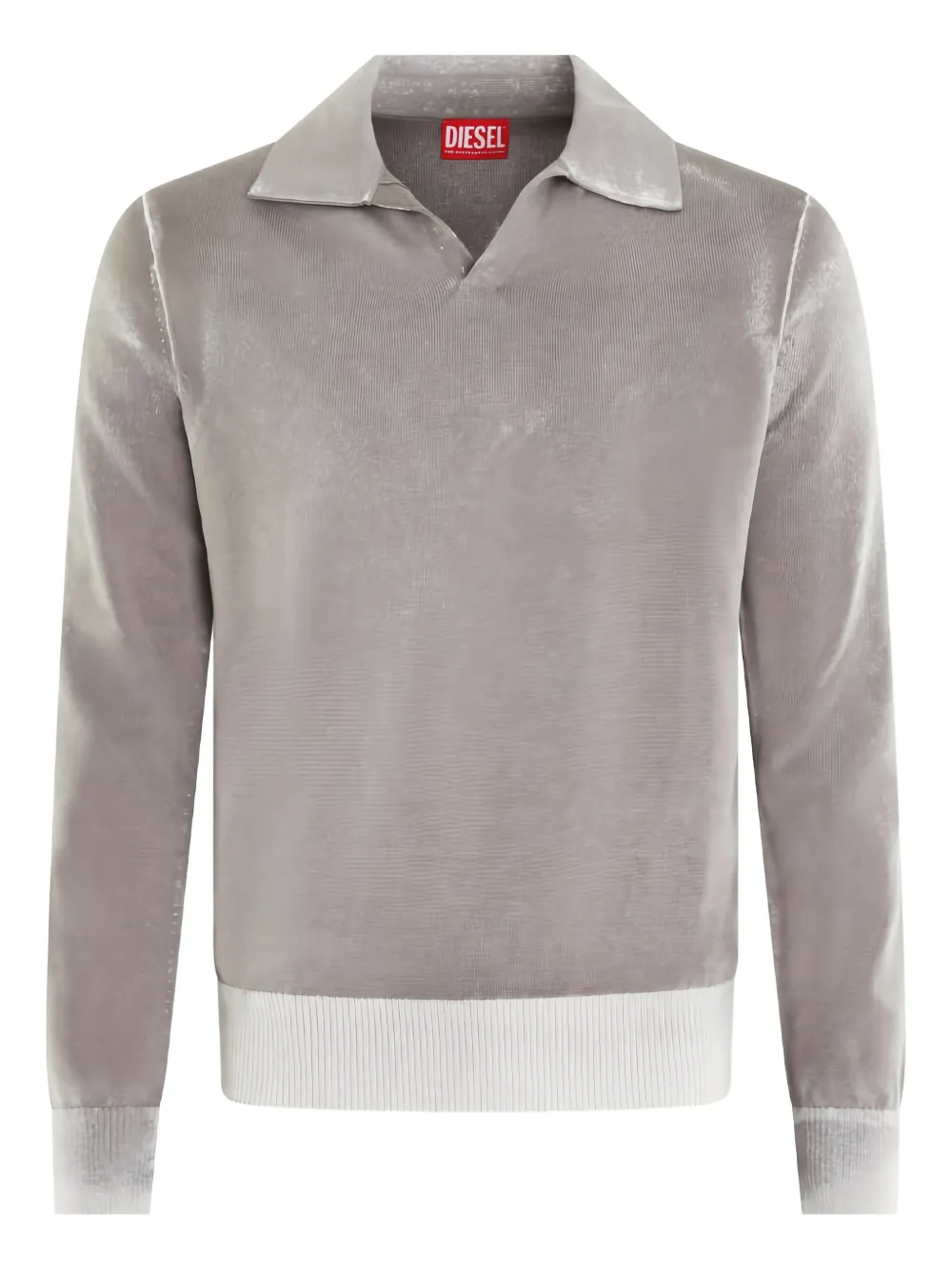 Diesel K-Lorenzo polo-neck ribbed-hem sweater | Grey | Image 1