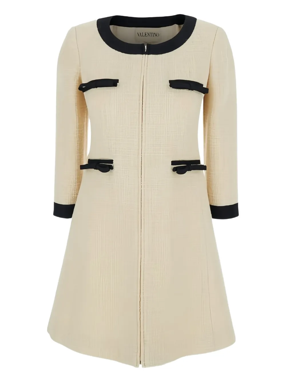 Valentino Garavani リボンディテール ミニドレス - ニュートラル Valentino Garavani リボンディテール ミニドレス - ニュートラル