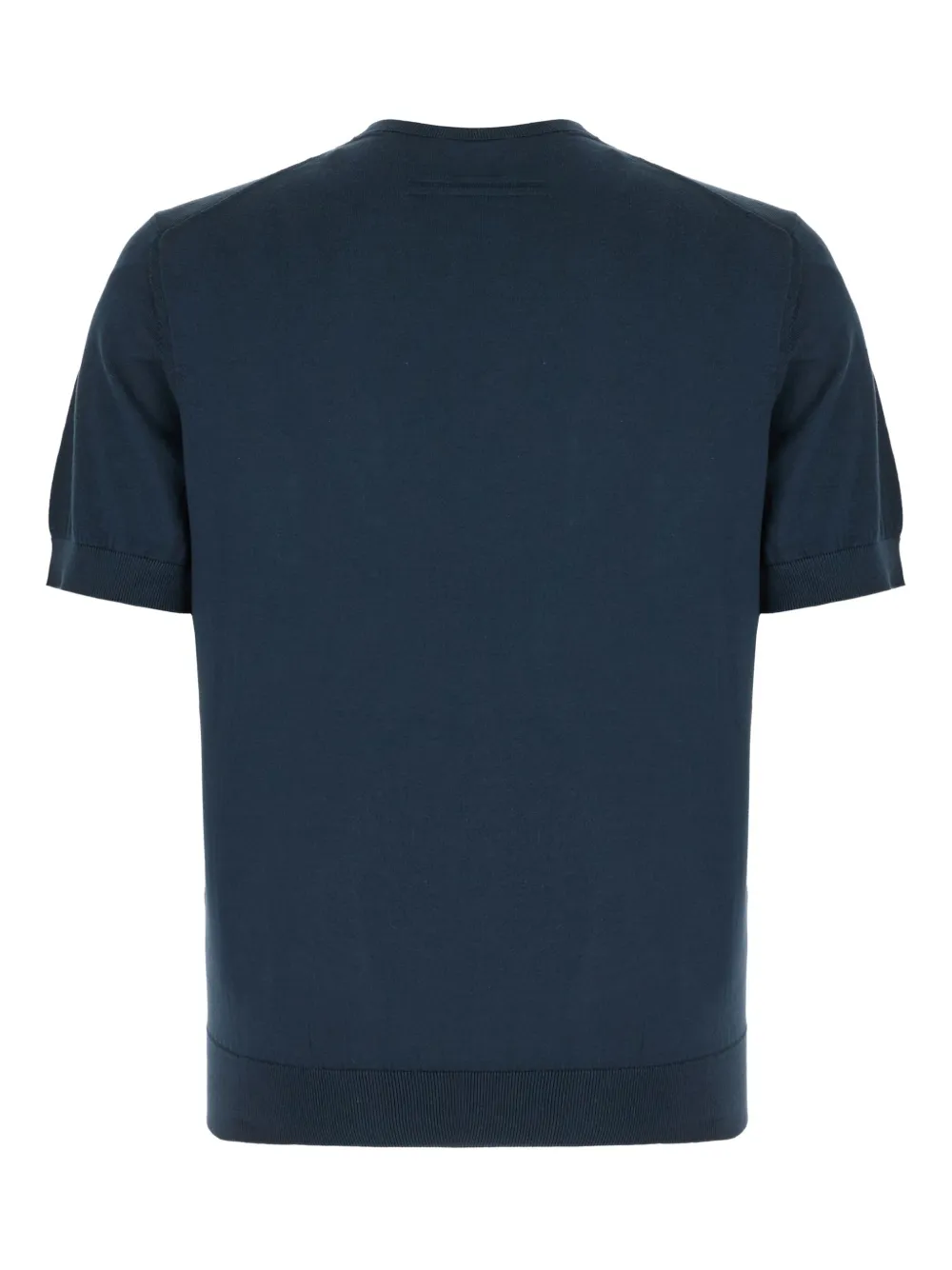 Zegna T-shirt met geribbelde zoom Blauw
