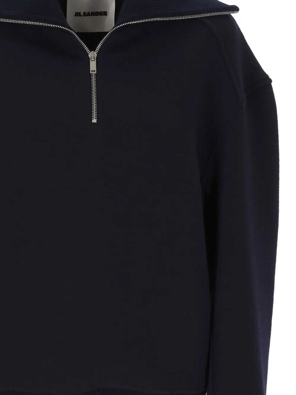  Jil Sander Turtleneck Zip-up Sweater - Blue 