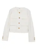 P.A.R.O.S.H. buttoned flap-pockets jacket - White