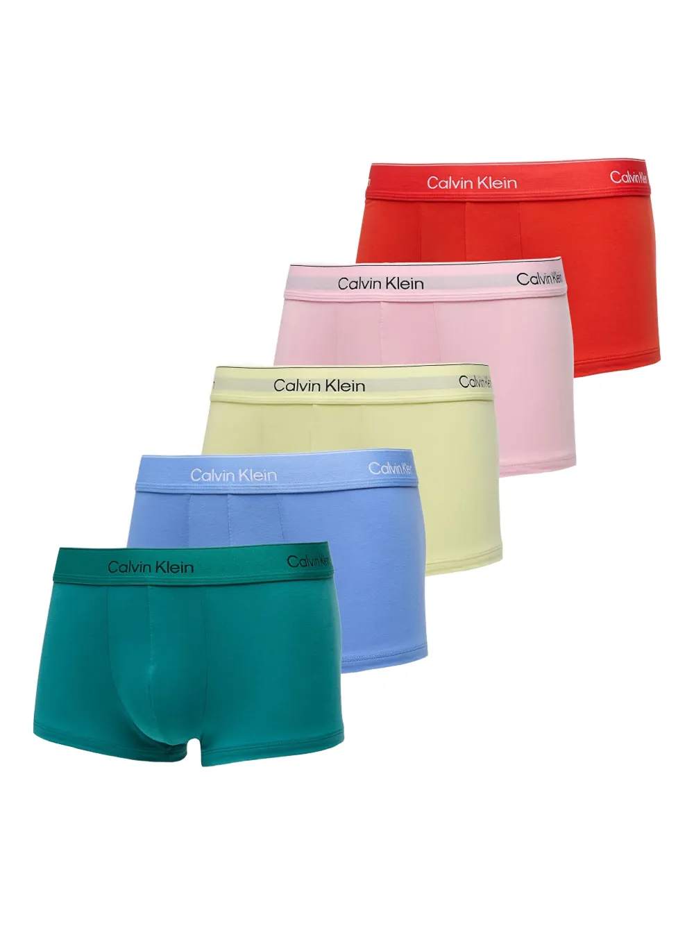 Calvin Klein logo-waistband boxers (pack of five) - グリーン Calvin Klein logo-waistband boxers (pack of five) - グリーン
