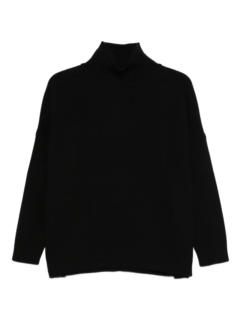 Weekend Max Mara High-neck Ribbed Sweater In Black
