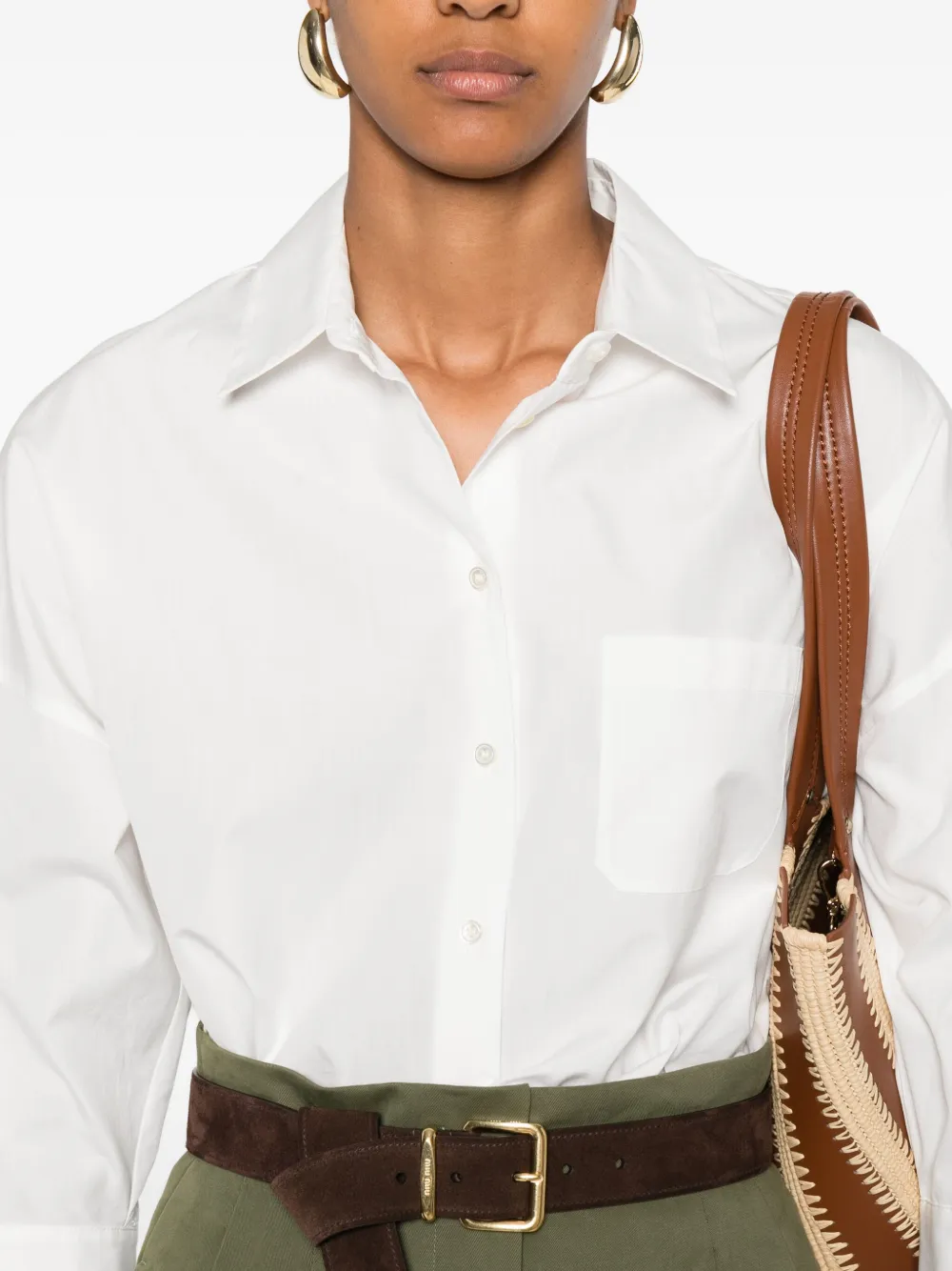 Weekend Max Mara Blouse met cropped mouwen Wit