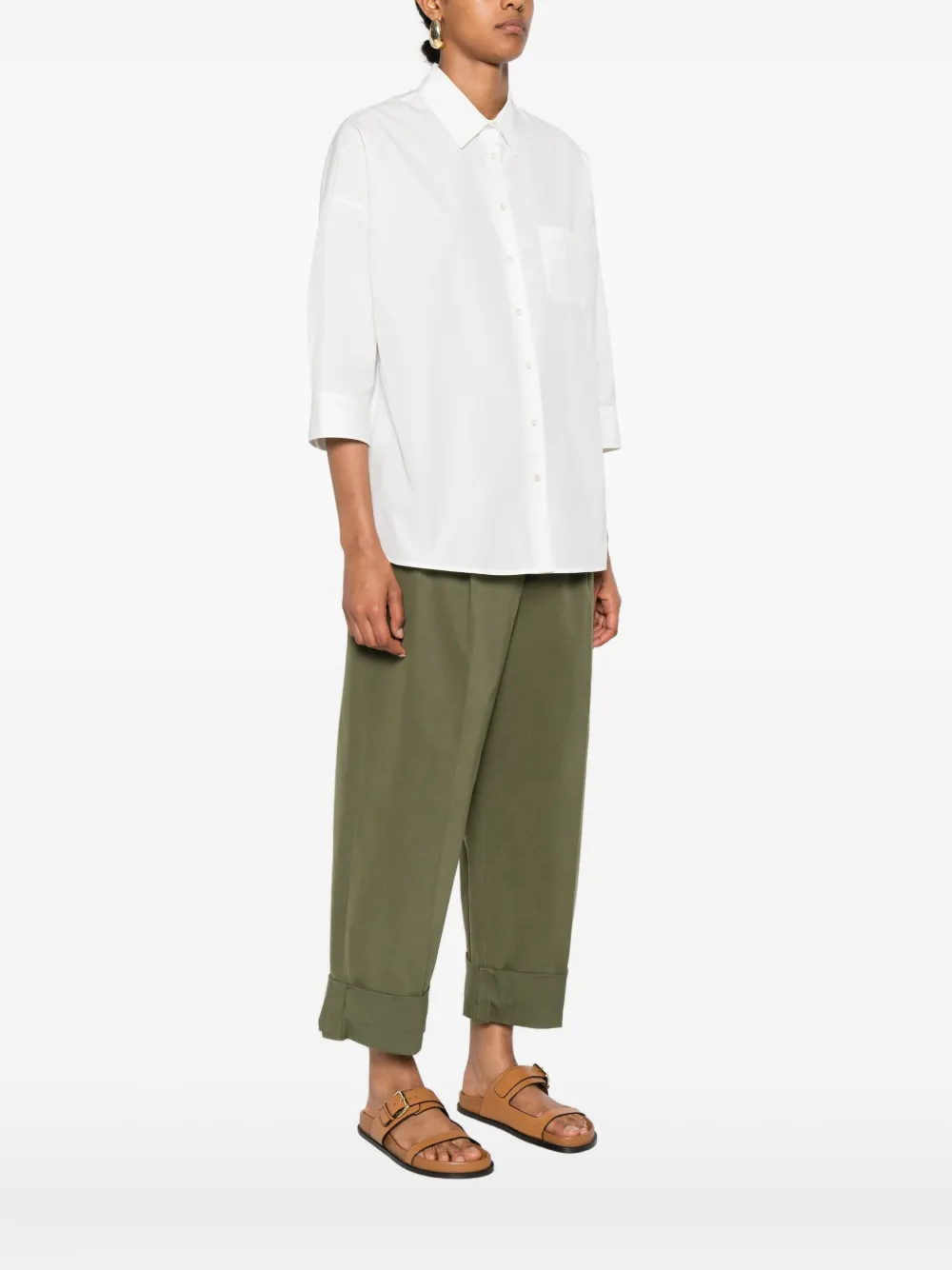 Weekend Max Mara Blouse met cropped mouwen Wit