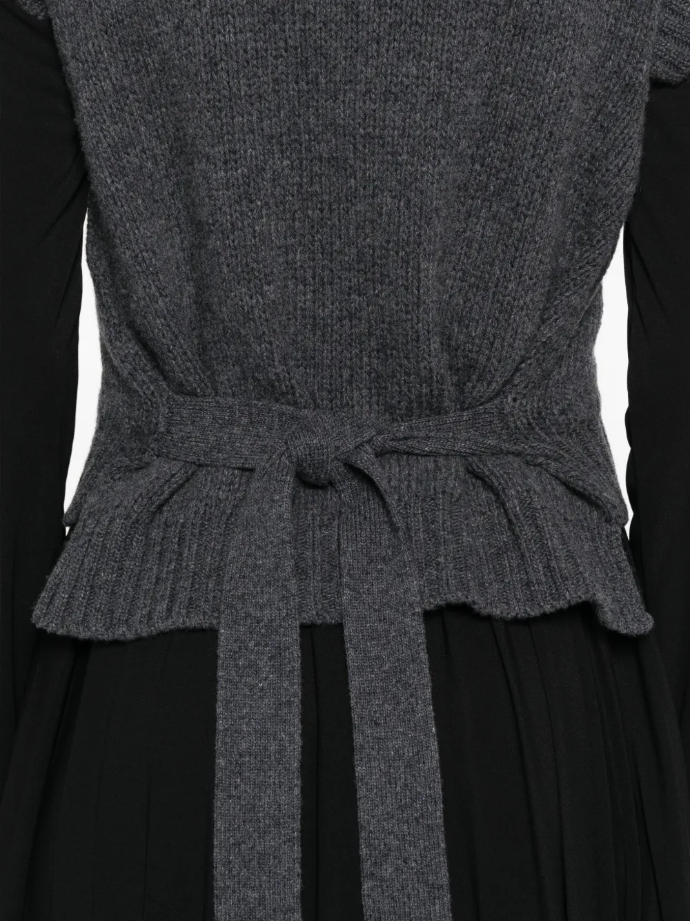 Weekend Max Mara Cable-knit Pleated Midi Dress In Black