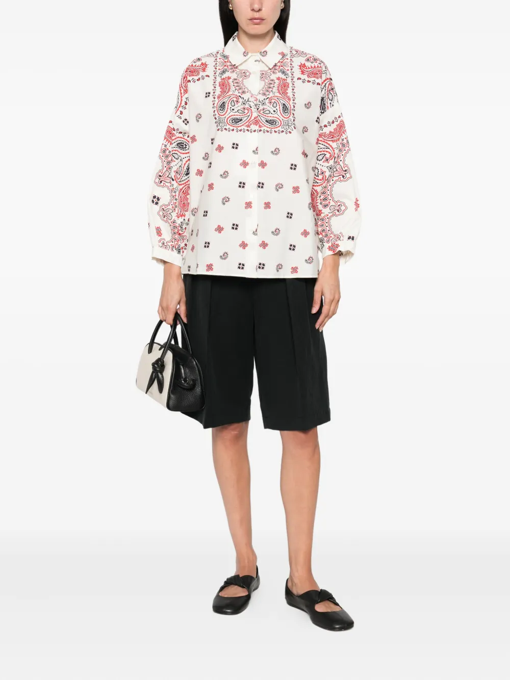 Weekend Max Mara paisley-print cotton shirt Beige