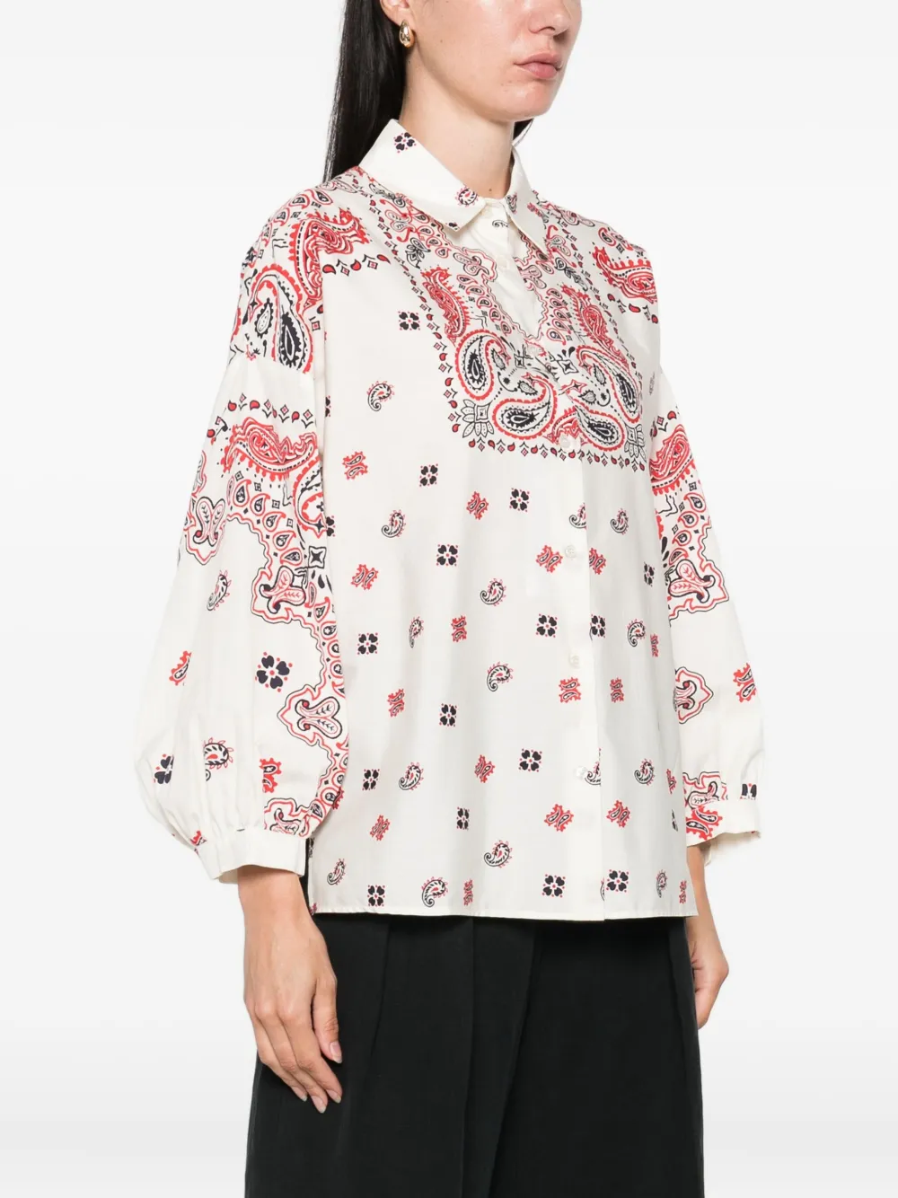 Weekend Max Mara paisley-print cotton shirt Beige