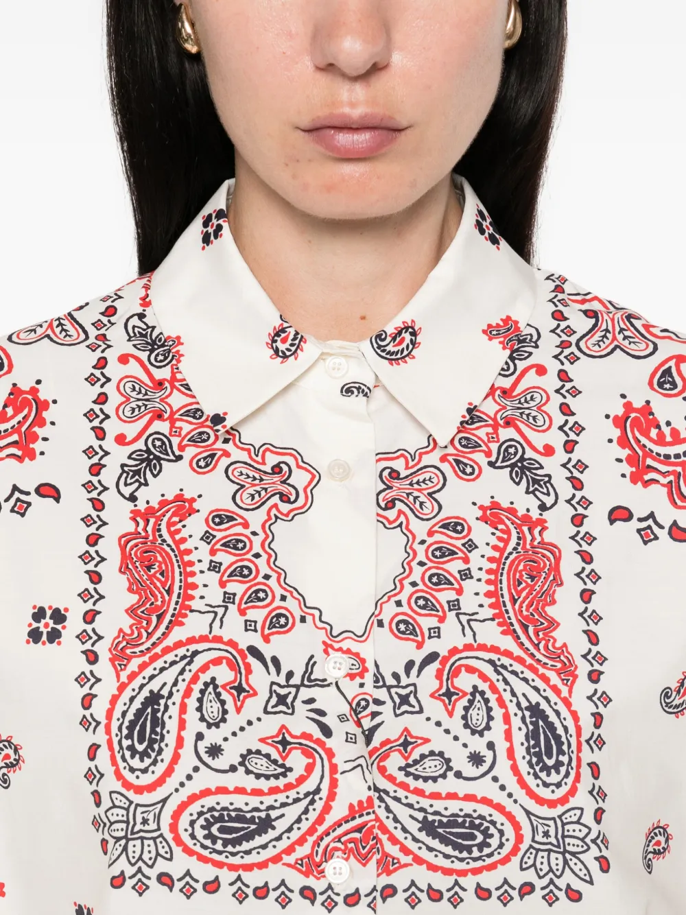 Weekend Max Mara paisley-print cotton shirt Beige