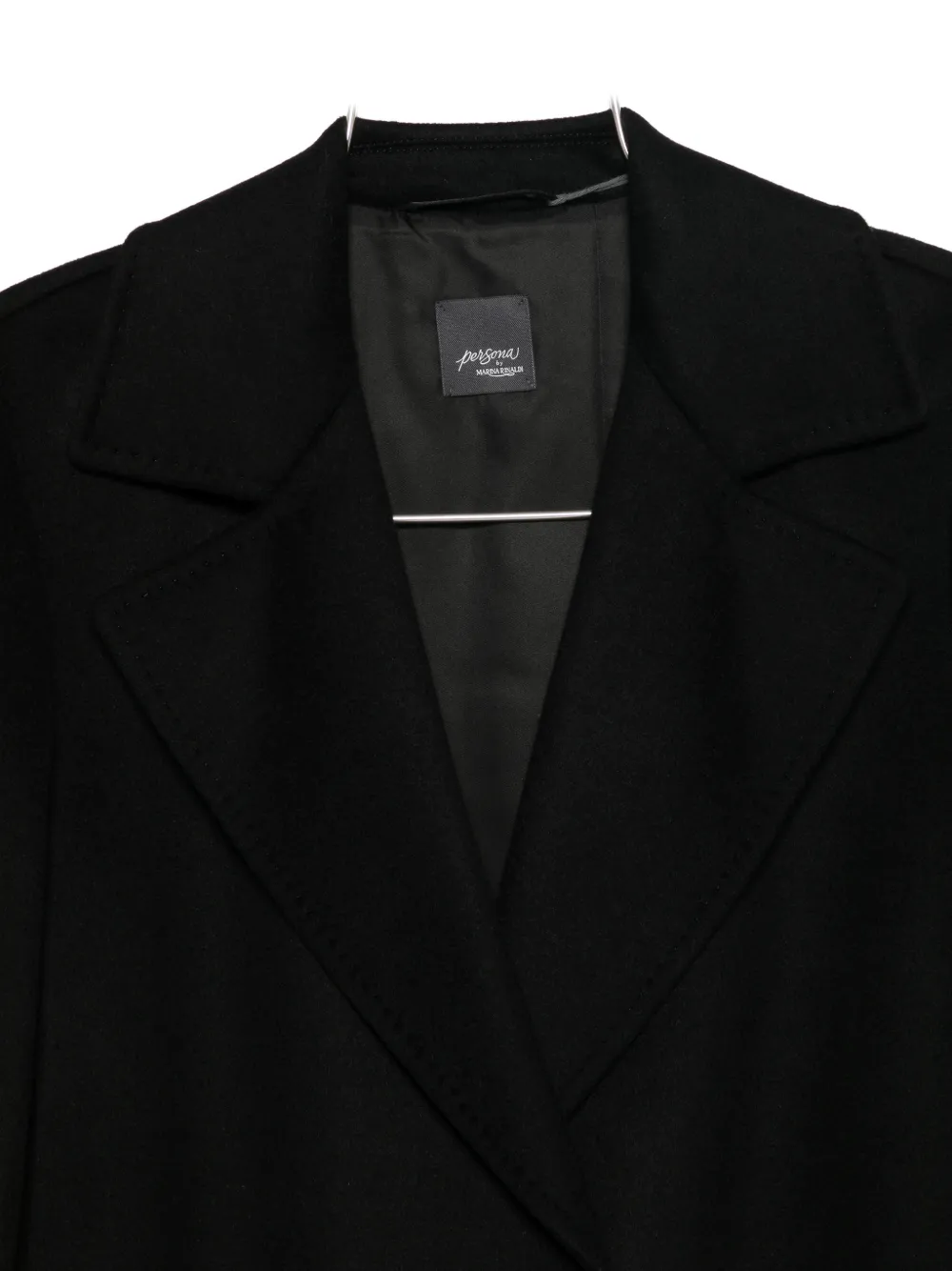 Marina Rinaldi Pirano Belted Pocket Coat In Black