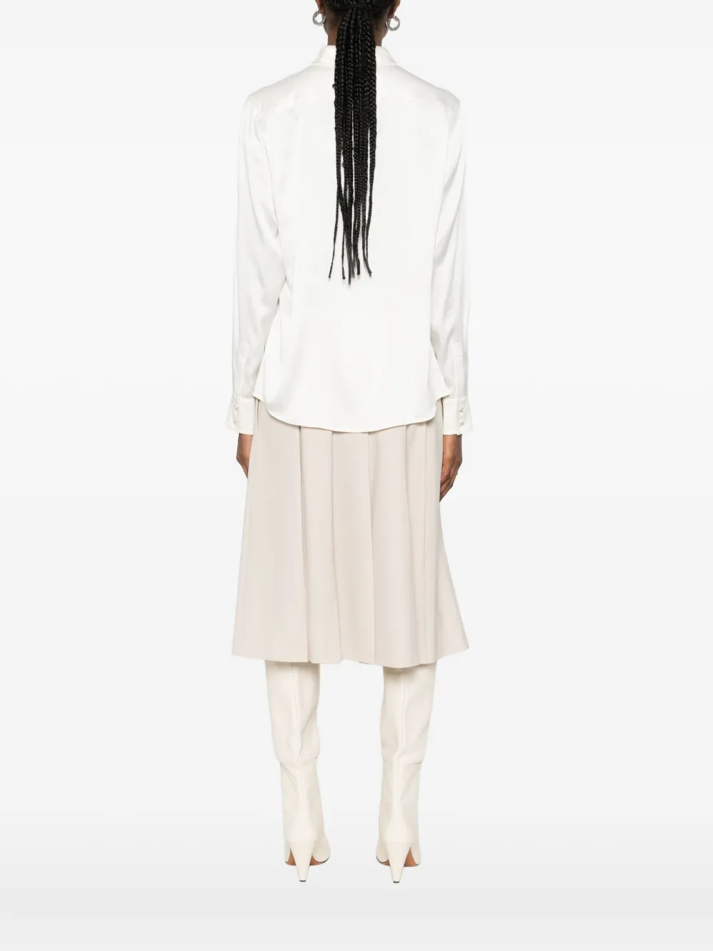 Max Mara Long-sleeve Shirt In White