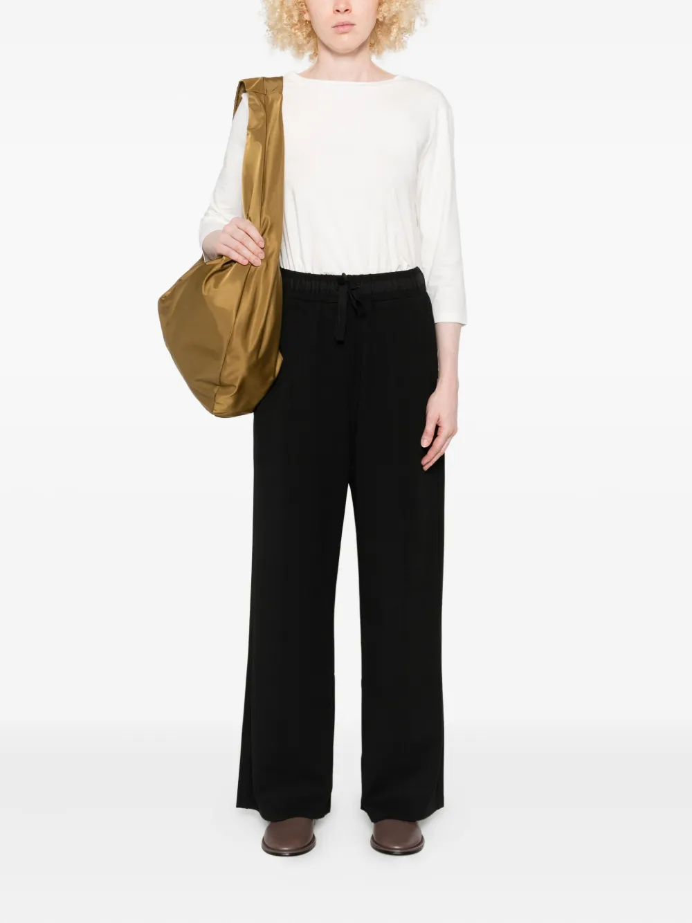 Weekend Max Mara Broek met elastische taille - Zwart