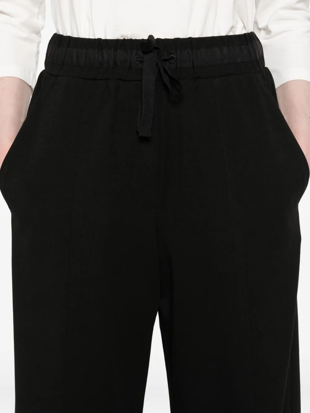 Weekend Max Mara Broek met elastische taille Zwart