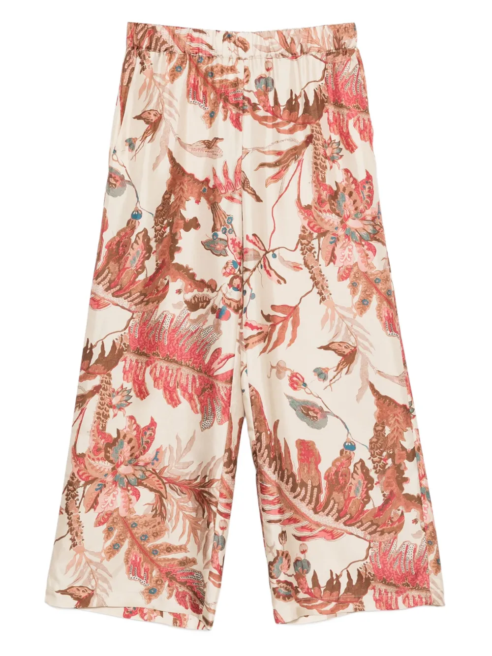 Weekend Max Mara Broek met bloemenprint Beige