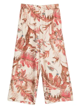 Weekend Max Mara フローラル シルクパンツ | ニュートラル | FARFETCH JP