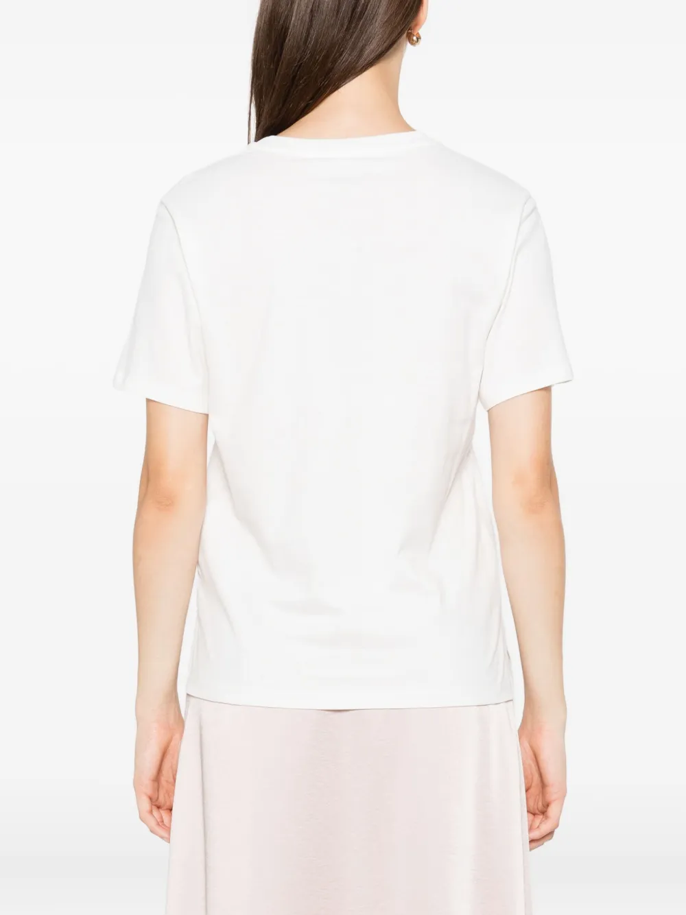 Weekend Max Mara Katoenen T-shirt met geborduurd logo Wit