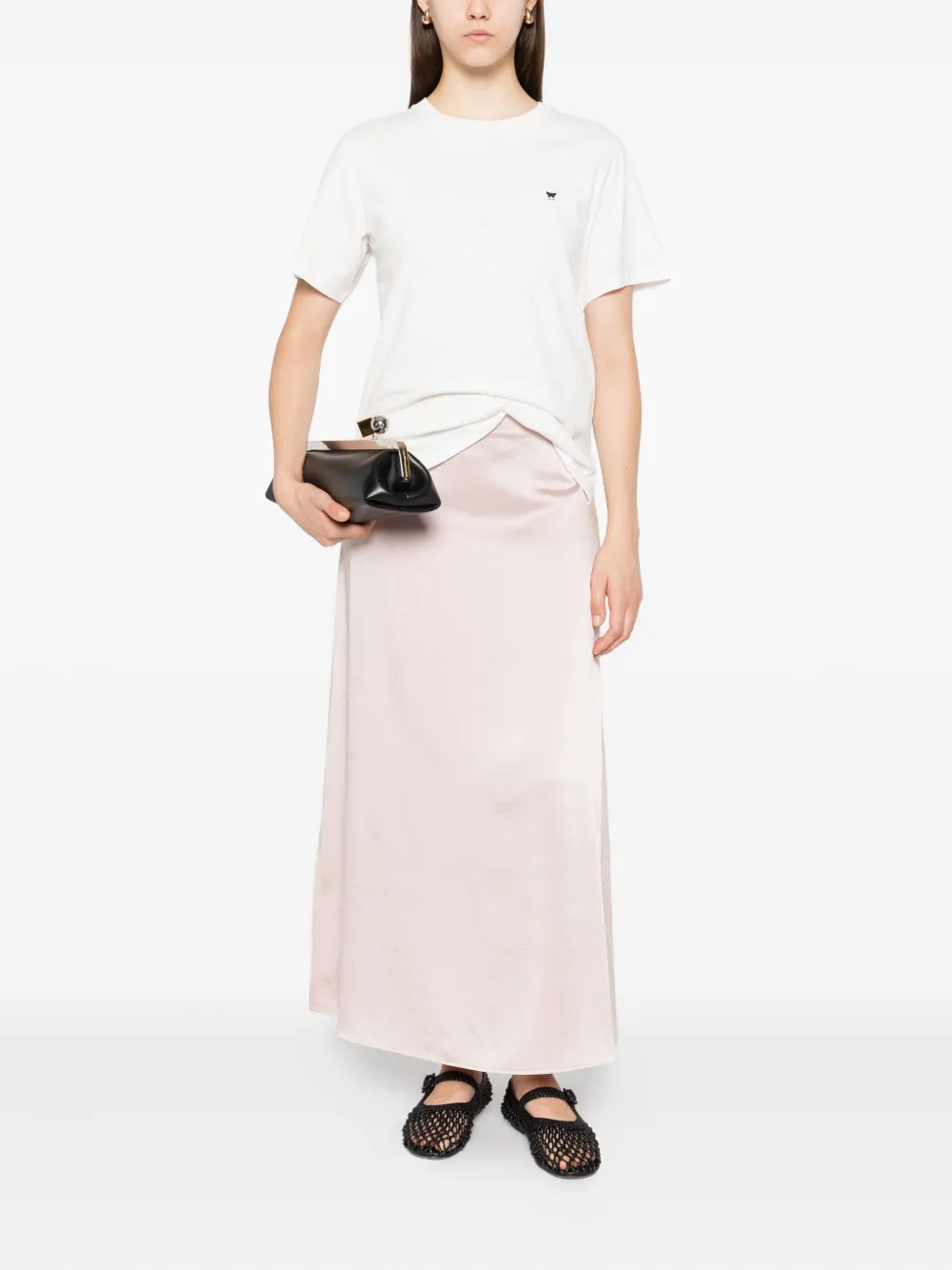 Weekend Max Mara Katoenen T-shirt met geborduurd logo Wit