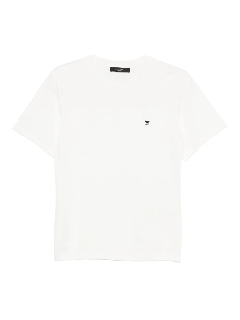 Weekend Max Mara Katoenen T-shirt met geborduurd logo Wit