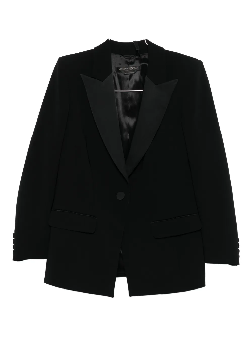 shawl-lapel single-breasted jacket