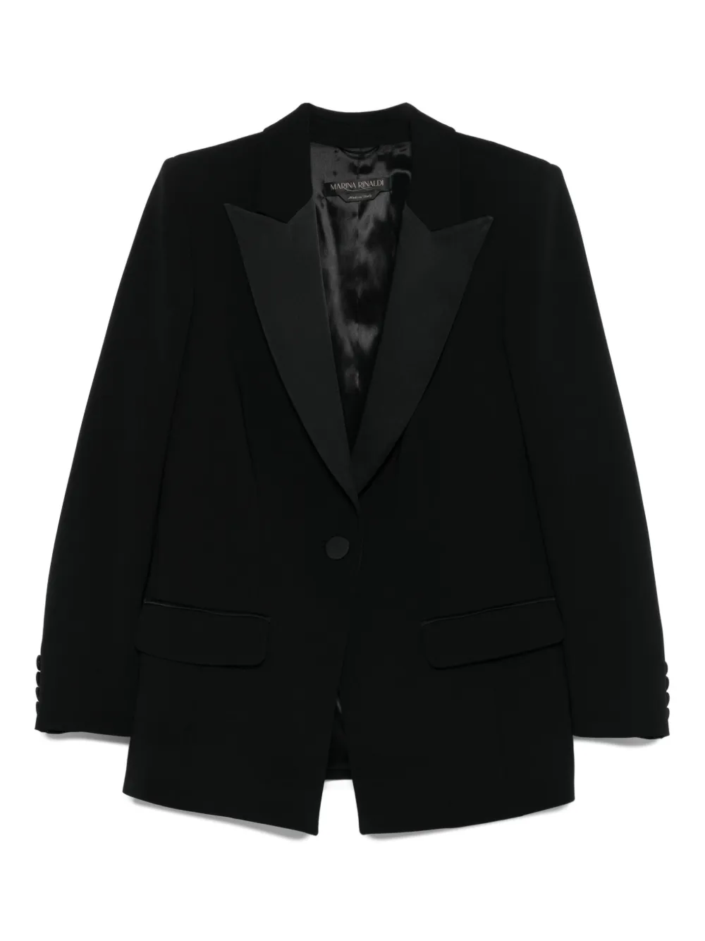 shawl-lapel single-breasted jacket