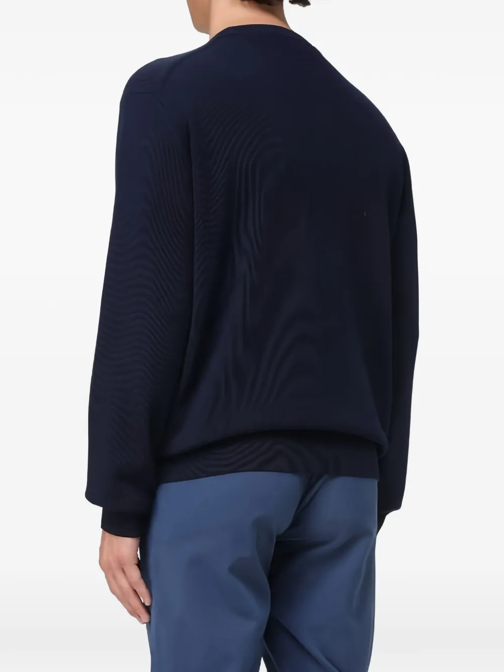 Manuel Ritz ribbed-knit crewneck sweater - Blauw