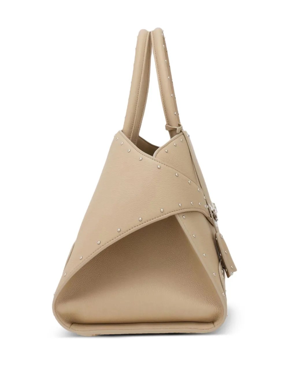 Ferragamo large Hug stud-embellished handbag Beige